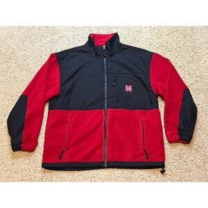 Nebraska Cornhuskers Crable Sportswear Red Black Fleece Full Zip Jacket Sz Large